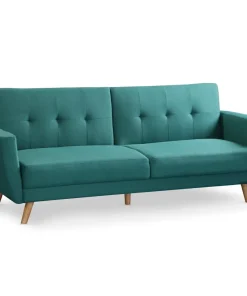 Canapé convertible clic-clac scandinave Refresha Tissu Bleu vert