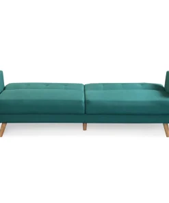Canapé convertible clic-clac scandinave Refresha Tissu Bleu vert