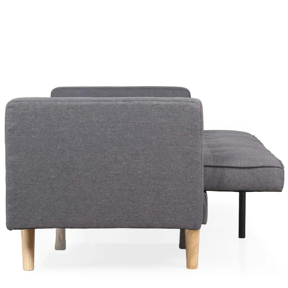 Canapé convertible clic-clac scandinave Slow tissu Gris foncé