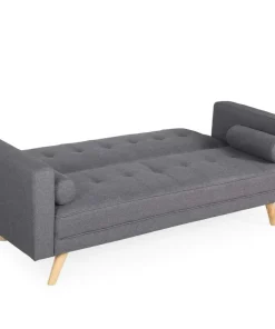 Canapé convertible clic-clac scandinave Slow tissu Gris foncé