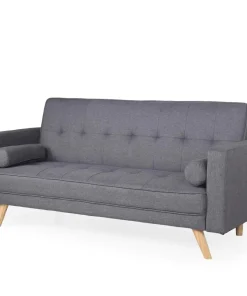 Canapé convertible clic-clac scandinave Slow tissu Gris foncé