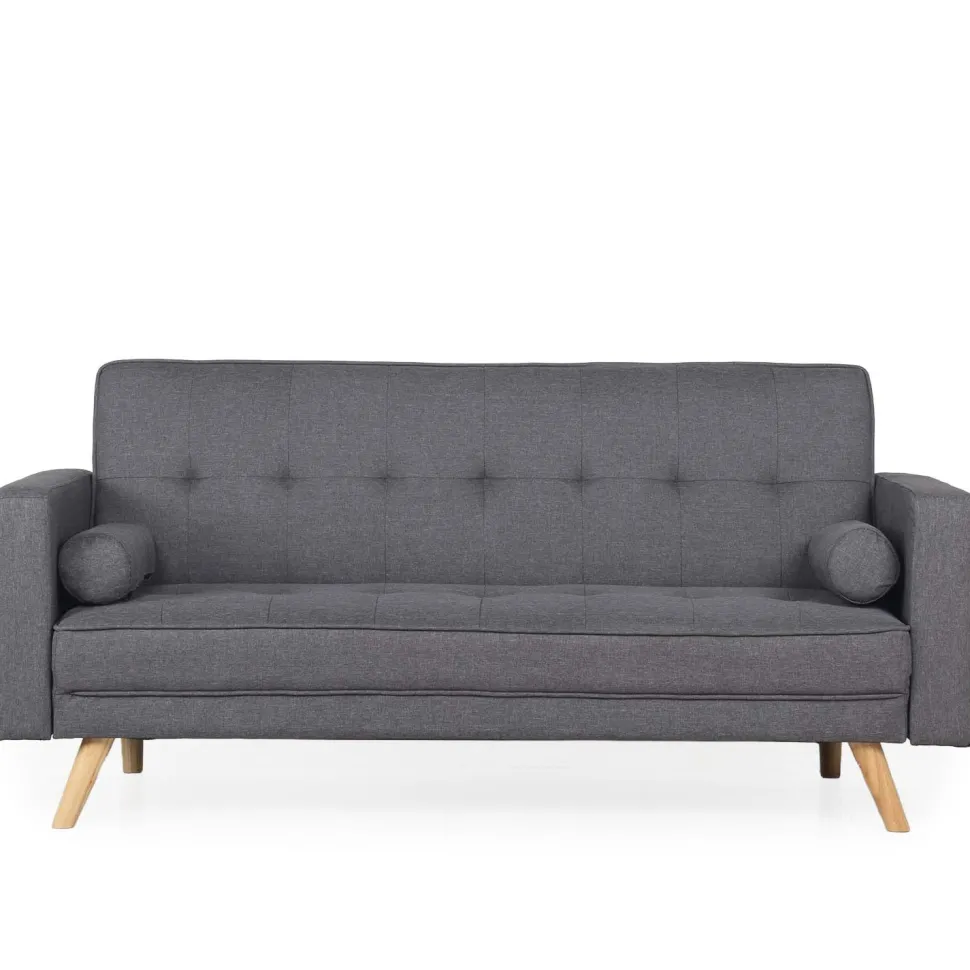 Canapé convertible clic-clac scandinave Slow tissu Gris foncé