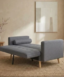 Canapé convertible clic-clac scandinave Slow tissu Gris foncé