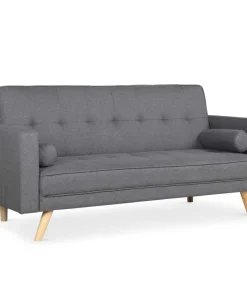 Canapé convertible clic-clac scandinave Slow tissu Gris foncé