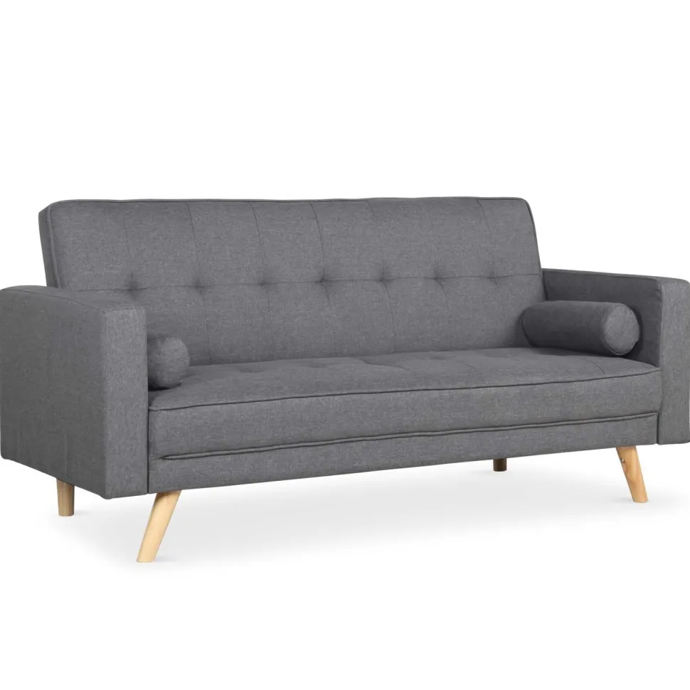 Canapé convertible clic-clac scandinave Slow tissu Gris foncé