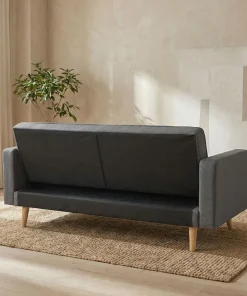 Canapé convertible clic-clac scandinave Slow tissu Gris foncé
