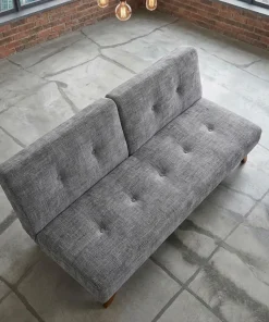 Canapé convertible clic-clac scandinave Yazu Velours chenille Gris