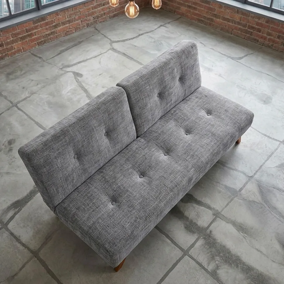 Canapé convertible clic-clac scandinave Yazu Velours chenille Gris