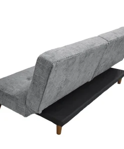 Canapé convertible clic-clac scandinave Yazu Velours chenille Gris