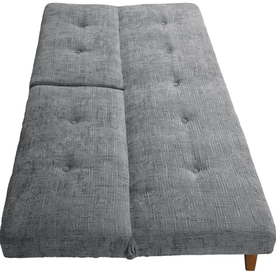 Canapé convertible clic-clac scandinave Yazu Velours chenille Gris