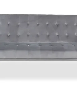 Canapé convertible clic-clac Justy Velours Gris clair