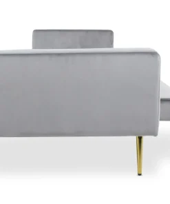 Canapé convertible clic-clac Justy Velours Gris clair