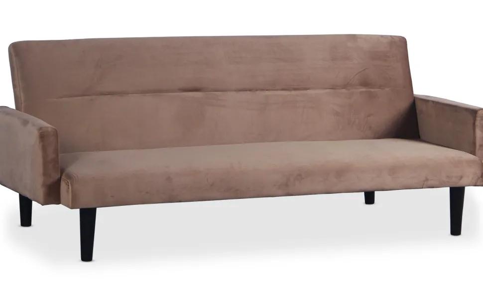 Canapé convertible clic-clac Roberto 3 places Velours Taupe
