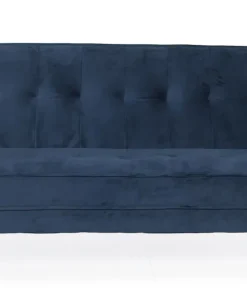 Canapé convertible clic-clac scandinave Slow Velours Bleu