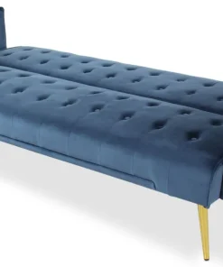 Canapé convertible clic-clac Justy Velours Bleu