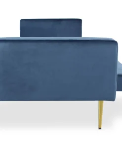 Canapé convertible clic-clac Justy Velours Bleu