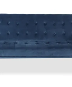 Canapé convertible clic-clac Justy Velours Bleu