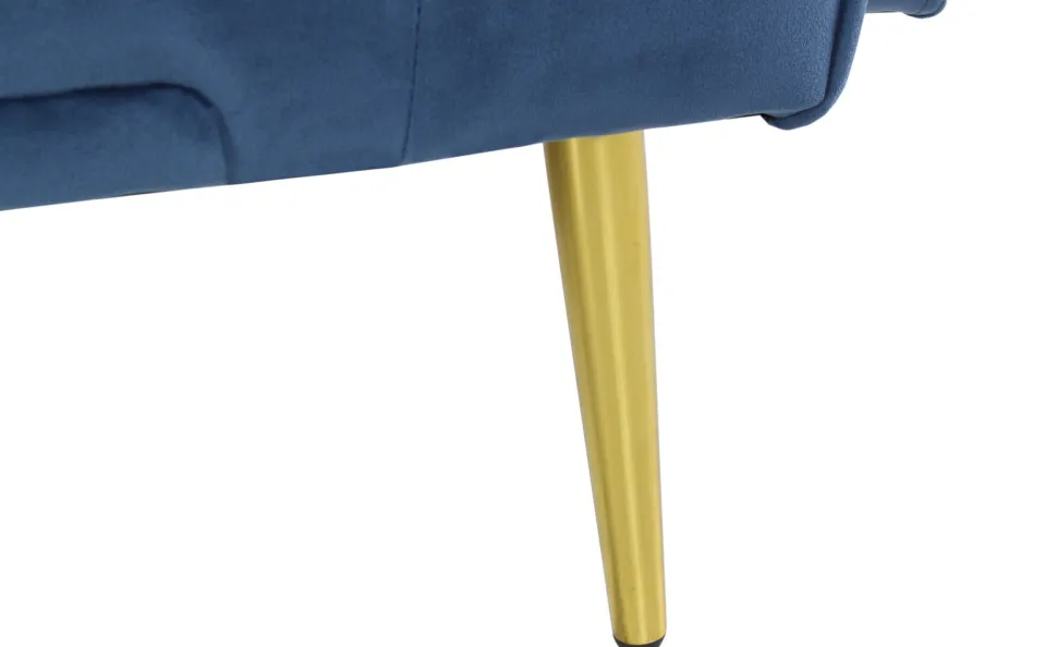 Canapé convertible clic-clac Justy Velours Bleu