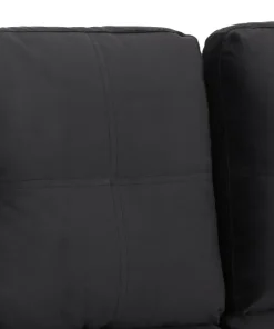 Canapé d'angle convertible moderne Delacroix Velours Noir