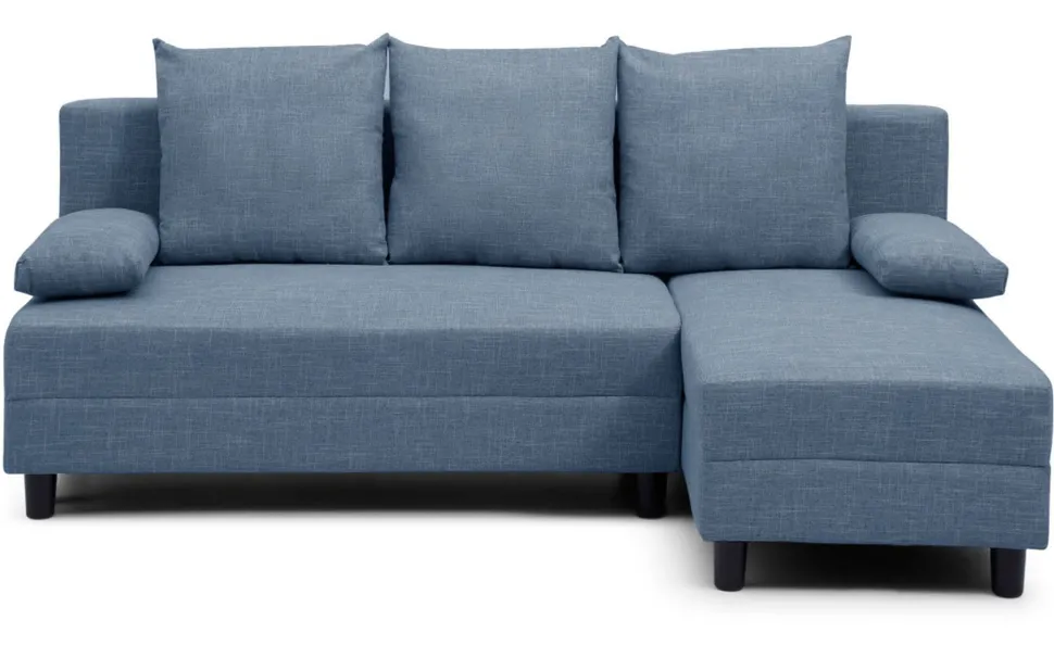 Canapé d'angle convertible Expression Tissu Bleu