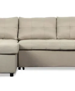 Canapé d'angle convertible Toledo Tissu Beige