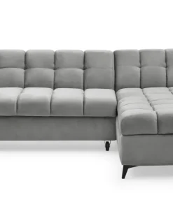 Canapé d'angle convertible Chessy Velours Gris