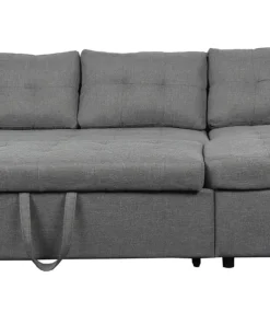 Canapé d'angle convertible Toledo Tissu Gris