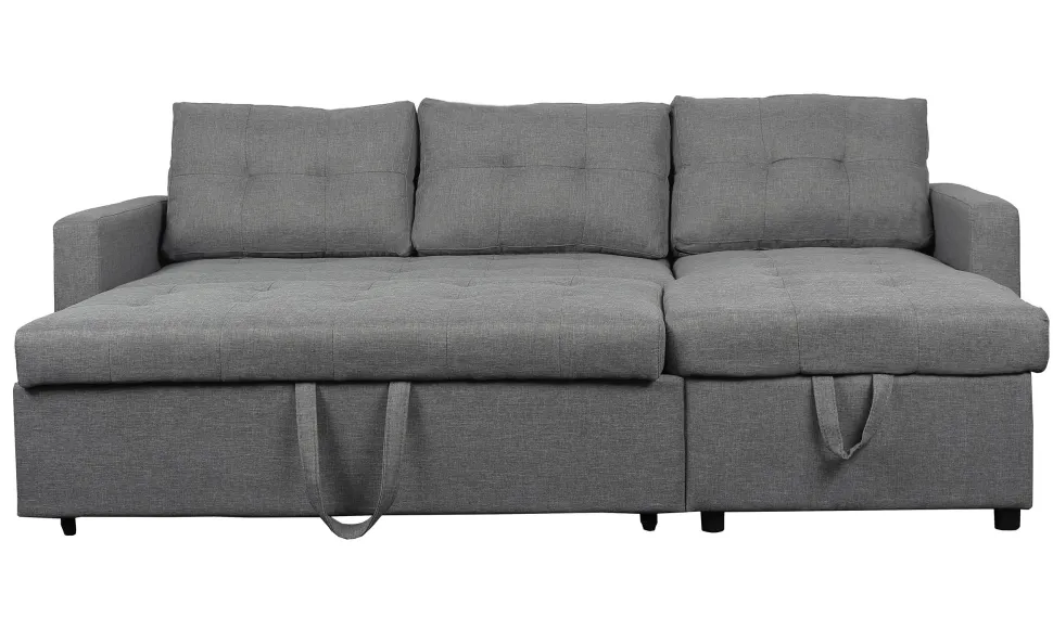 Canapé d'angle convertible Toledo Tissu Gris