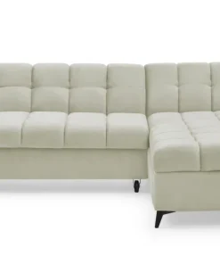 Canapé d'angle convertible Chessy Velours Beige