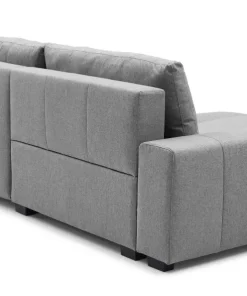 Canapé d'angle convertible élégant Malone Tissu Gris