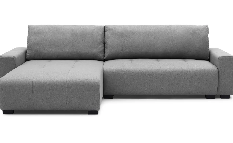 Canapé d'angle convertible élégant Malone Tissu Gris