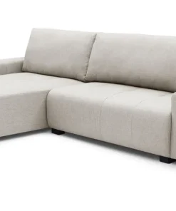Canapé d'angle convertible élégant Malone Tissu Beige