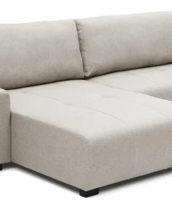 Canapé d'angle convertible élégant Malone Tissu Beige