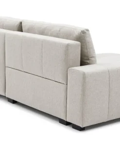 Canapé d'angle convertible élégant Malone Tissu Beige