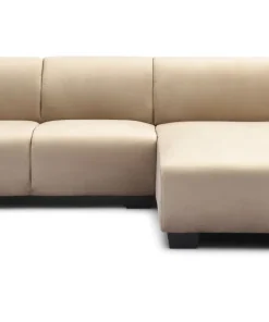 Canapé d'angle moderne 288cm Wallis Velours Taupe