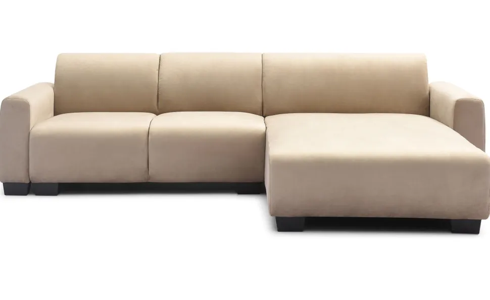 Canapé d'angle moderne 288cm Wallis Velours Taupe