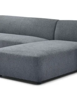 Canapé d'angle réversible moderne Larry Tissu bouclette Gris