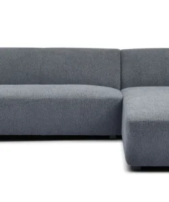 Canapé d'angle réversible moderne Larry Tissu bouclette Gris