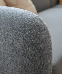 Canapé d'angle réversible moderne Larry Tissu bouclette Gris