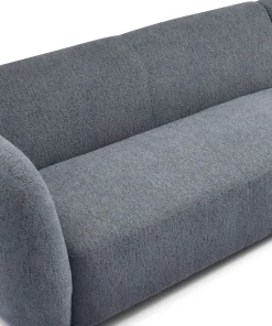 Canapé d'angle réversible moderne Larry Tissu bouclette Gris