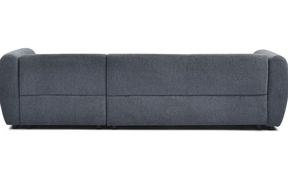 Canapé d'angle réversible moderne Larry Tissu bouclette Gris