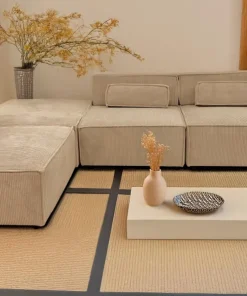Canapé modulable Benoit Velours côtelé Beige