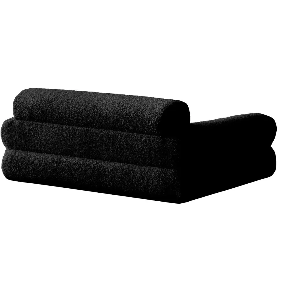 Canapé pour chien et chat Titou 50x80 Tissu Bouclette Noir