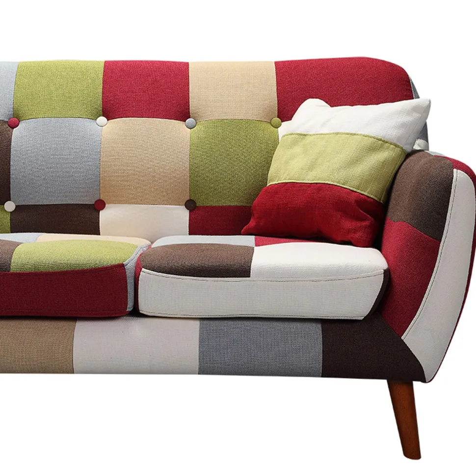 Canapé scandinave 3 places Bombay Multicolore