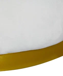 Chaise / Fauteuil Noellie Velours Blanc pieds Or