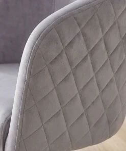 Chaise de bar Bobby Velours Argent