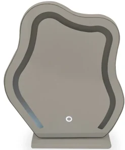 Coiffeuse avec 5 tiroirs arrondis et miroir design L102cm Mezade Noir