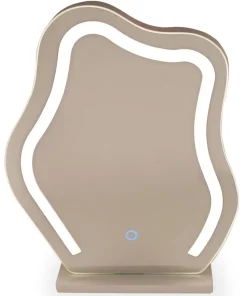 Coiffeuse avec 5 tiroirs arrondis et miroir design L102cm Mezade Noir