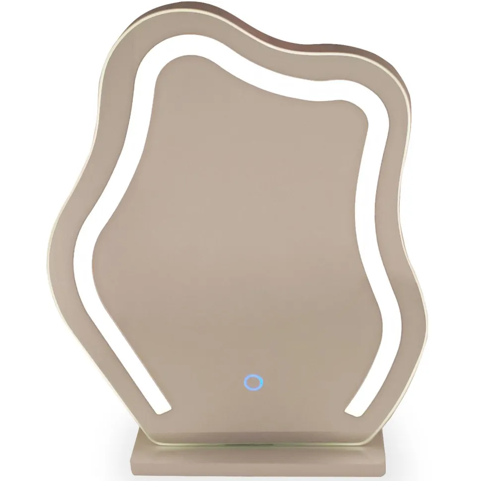 Coiffeuse avec 5 tiroirs arrondis et miroir design L102cm Mezade Noir