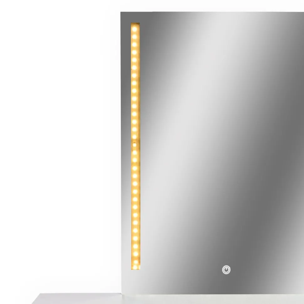 Coiffeuse avec miroir LED Talisma L80cm Blanc